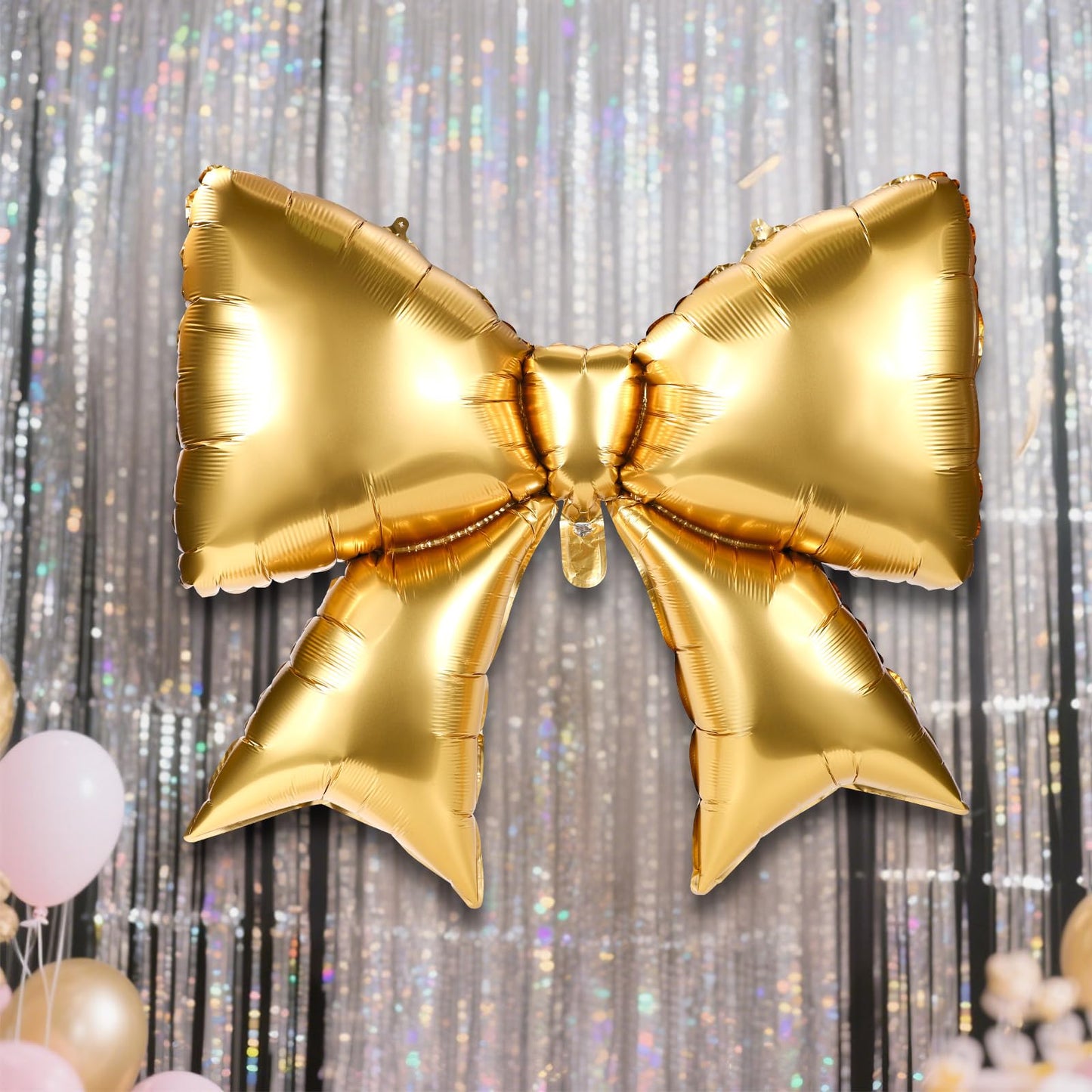 2pcs Large Bow Balloons, Bow Themed Party Decorations Elegant Coquette