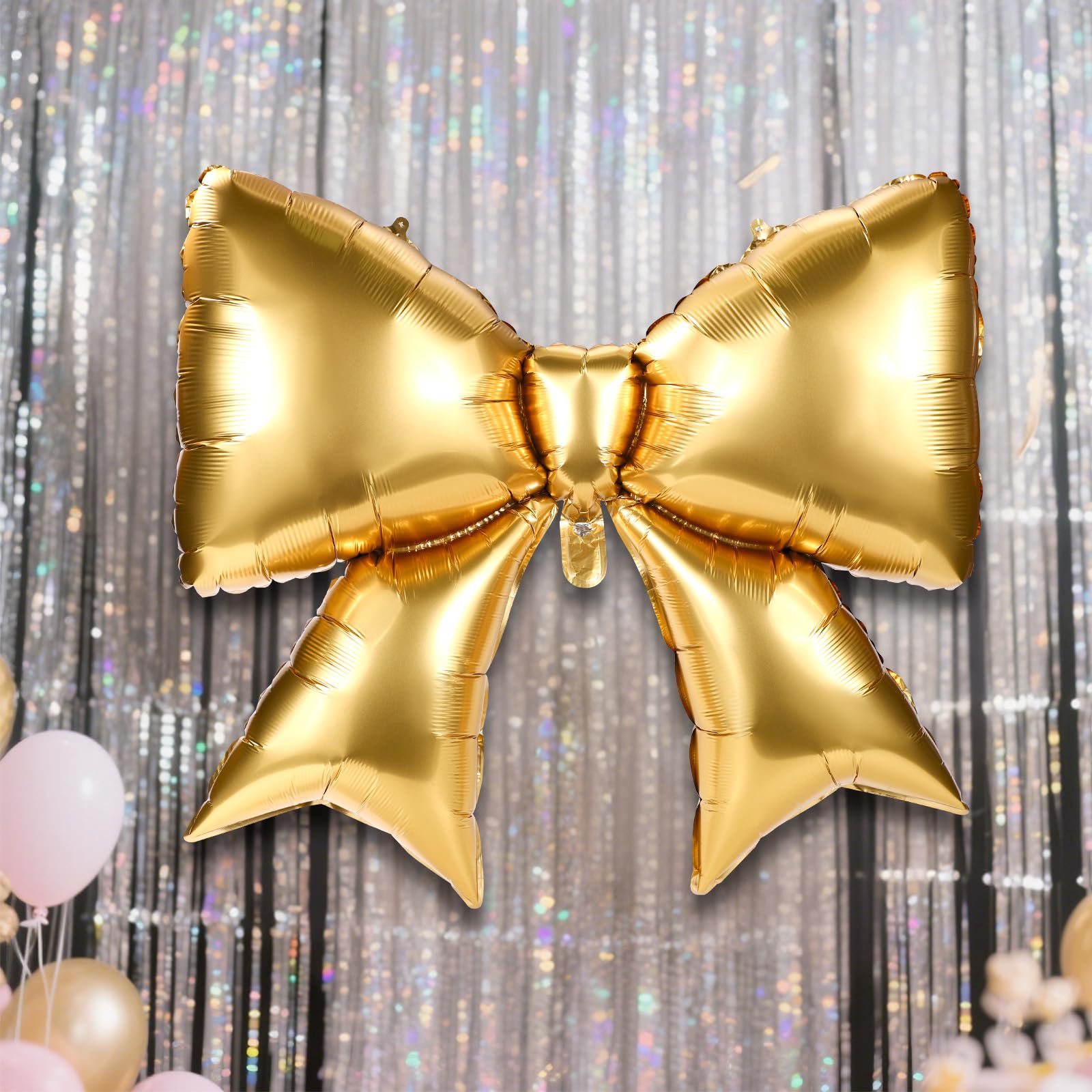 2pcs Large Bow Balloons, Bow Themed Party Decorations Elegant Coquette
