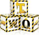 3PCS Construction 2nd Birthday Party Decorations Balloon Box Truck