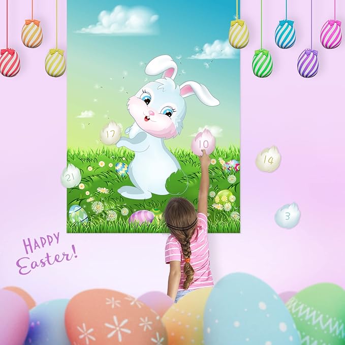 ASTARON Pin The Tail on The Bunny Game for Birthday Party, Easter
