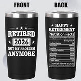 MASGALACC Retirement Gifts for Men & Women 2026 – 20oz Black Tumbler