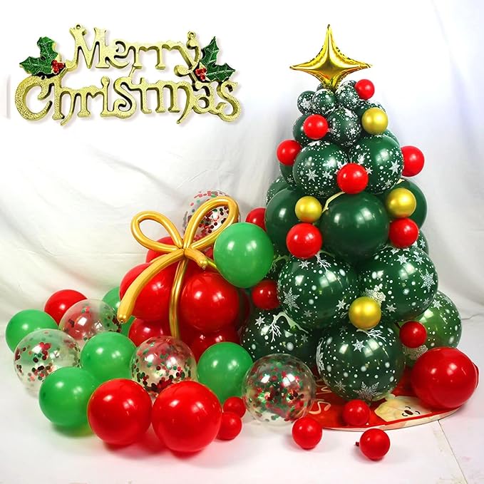 Green Balloons 12 Inch 100 Pack Thicken Latex Green Balloons for