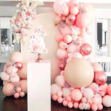 PartyWoo Baby Pink Balloons 100pcs Different Sizes of 36 18 12 10 5