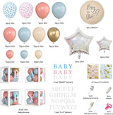 164PCS Gender Reveal Balloon Boxes Decorations Dusty Pink and Blue