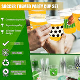 100Pcs Soccer Party Decorations Cups, 12 OZ Disposable Plastic