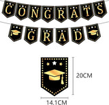 Graduation Decorations Class of 2025 Black Gold Themed Congrats Grad