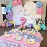 2nd Birthday Decoration for Girls Easter Pastel Rainbow 2nd Balloon