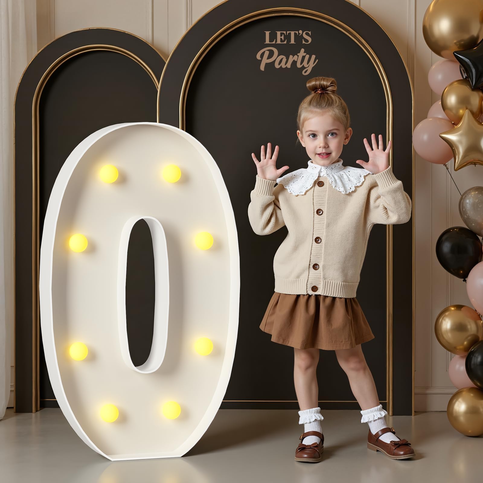Mixifox Marquee Letters 3 Feet Tall, 3FT Large Light up Letters O, Big