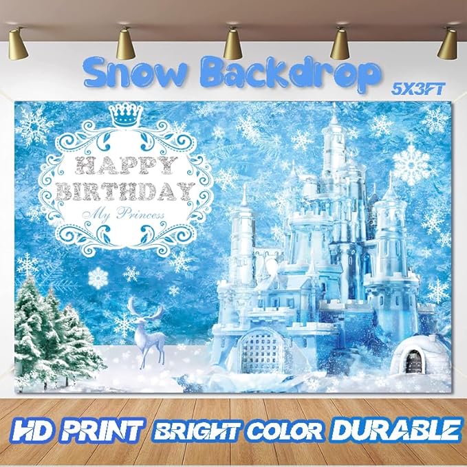 Snow Princess Birthday Party Decorations 137Pcs Girls Snow
