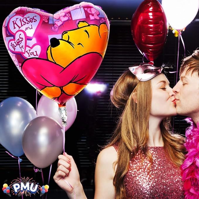 10Pcs 18 Inch Red Heart Balloons Valentine's Day Heart Shape Foil