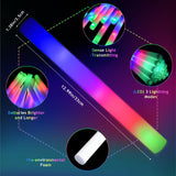 Blu7ive 30pcs Foam Light up Sticks Bulk, Glow in the Dark Party