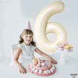 KatchOn, Cream Number 1 Balloons for 1st Birthday - Giant 40 Inch | On