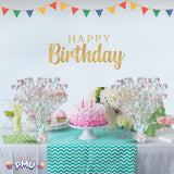 PMU 6 Pack Bursting Star Metallic Foil Spray Centerpiece- Opal
