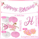 SUNBEAUTY Ballerina Birthday Party Decorations Pink Ballet Girls Happy