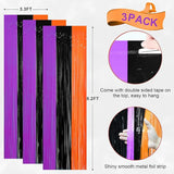 Voircoloria 3 Pack 3.3 x 8.2 ft Halloween Foil Fringe Backdrop