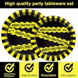 96 Pieces Construction Birthday Party Tableware Set for Dump Truck