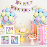 First Birthday Decorations for Girl 40 Inch Pink Number 1 Balloons