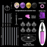 Halloween Decorations Balloon Stand with Purple Black and Gold