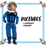 Spooktacular Creations Blue Astronaut Costume with Helmet, Space Suit