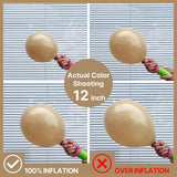 PartyWoo Light Brown Balloons 100 pcs 12 Inch Nude Neutral Boho Tan