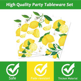 96 Pcs Lemon Party Yellow Lemons Summer Party Decoration For