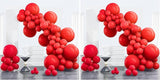 PartyWoo Red Balloons 100 pcs Different Sizes of 18 12 10 5 Inch Red