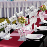 Breling 8 Pack Black and Maroon Disposable Plastic Tablecloths and