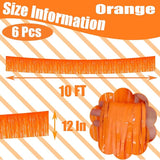6 Pack 10 Feet Foil Fringe Garland Metallic Tinsel Streamers Banner Wa
