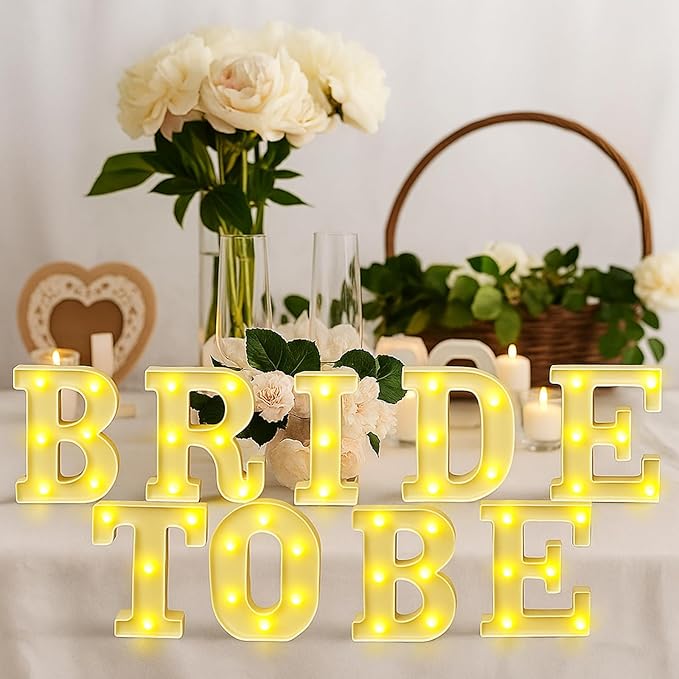 9 Pcs Bachelorette Party Decorations Bride to Be Lights up Sign