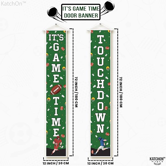 KatchOn, XtraLarge Football Porch Banner - 72x12 Inch | Football