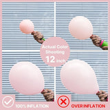 PartyWoo Pale Pink Balloons 100pcs Different Sizes of 18 12 10 5 Inch