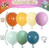 Muted Rainbow Balloons Assorted Colors, 12Inch Dusty Pastel Orange