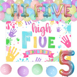 Hi Five Birthday Party Decorations for Girls, 5th Birthday Decorations
