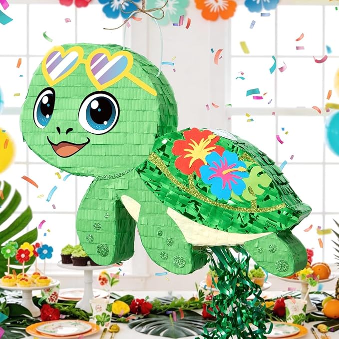 WERNNSAI Turtle Piñata - Ocean Party Decorations Hawaiian Turtle