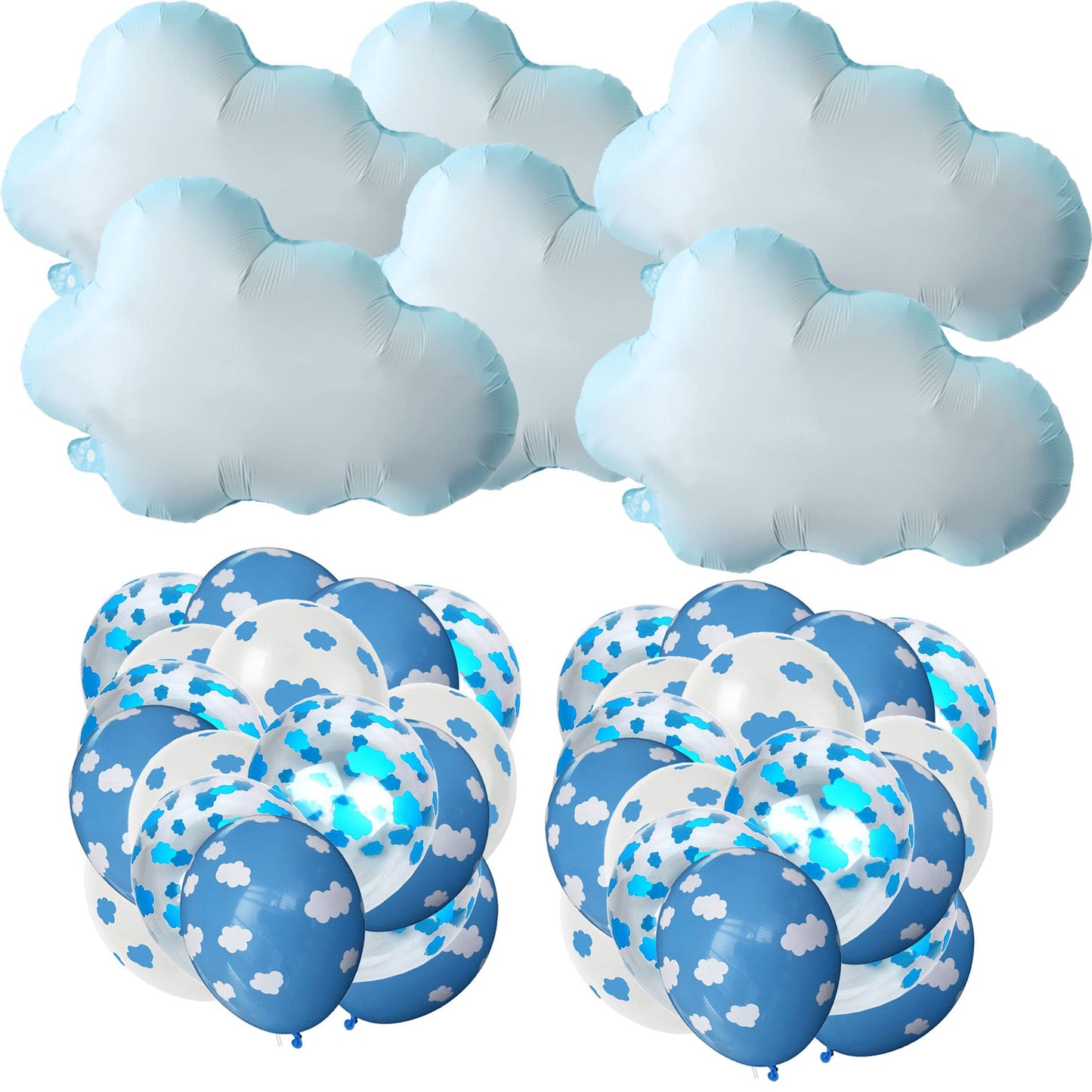 YuBoBo 42PCS Foil Cloud Balloons And Latex Balloon Baby Shower