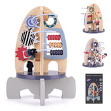Wdmiya Space Wooden Activity Cube Toys for Baby, Montessoritoys for 1
