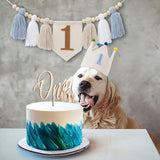 Baby Boy First Birthday Party Decorations For Blue High Chair Banner
