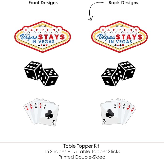 Big Dot of Happiness Las Vegas Casino Party Centerpiece Sticks Table