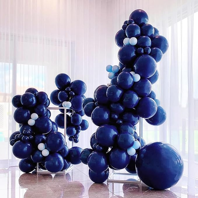 Navy Blue Balloons 100 Pack 12 inch Round Helium Navy Balloons for