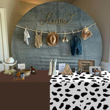 12 Pack Cowboy Baby Shower Plastic Tablecloth for Rectangle Tables