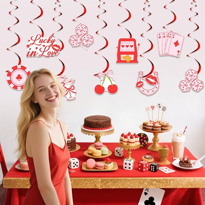 Casino Theme Party Decorations Lucky In Love Hanging Swirls Casino