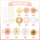 Happy Birthday Decorations for Women Girls - Gold Boho Birthday