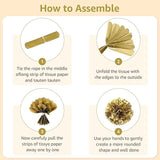 Birthday Decorations for Men Women, Gold and Black Party Decorations,
