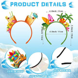 16 Pcs Hawaiian Party Headband Felt Luau Head Boppers Tiki Aloha