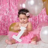 20 Pack Pink Backdrop Decorations - Tinsel Curtain Party Backdrop
