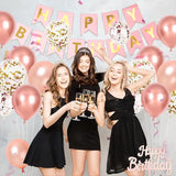 Rose Gold Birthday Decorations For Girl Woman Happy Birthday Party