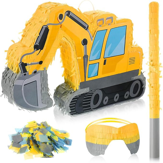 Excavator Construction Truck Pinata for Boys Birthday Party Supplies