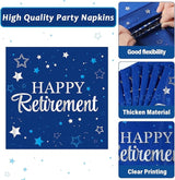 50 Guests Retirement Plates and Napkins Party Supplies Happy