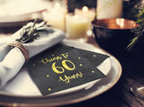 Cheers to 60 Years Cocktail Napkins | Happy 60th Birthday Decorations