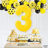 KatchOn, Big, Yellow 3 Balloon Number - 40 Inch | Yellow Three